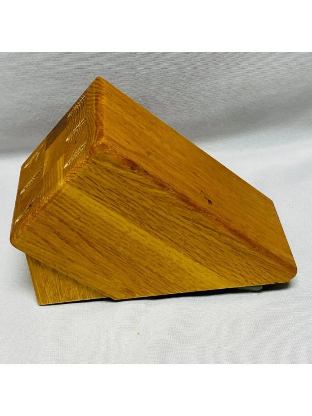 Cutco 6-Slot Wooden Table Knife Block Vertical Storage Hardwood USA Made